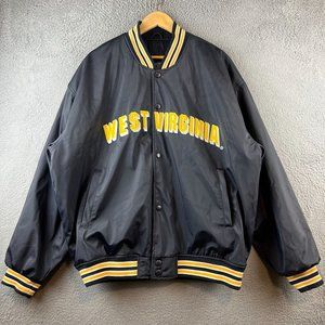 Vintage Steve & Barry's West Virginia Button-Up Polyvinyl‎ Jacket XL